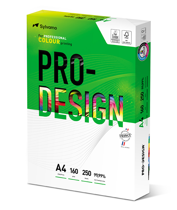 Papier ksero A4 160g PRO DESIGN 250ark 168 CIE